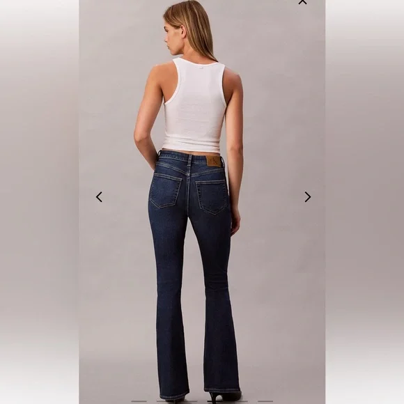 Calvin Klein High Rise Flared Jeans - Picture 4 of 7